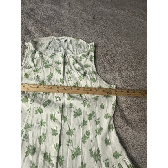 ASOS DESIGN slash neck button down dropped waist maxi dress green floral 6 New - Picture 11 of 16